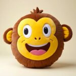 Emoji‑Kissen Affe