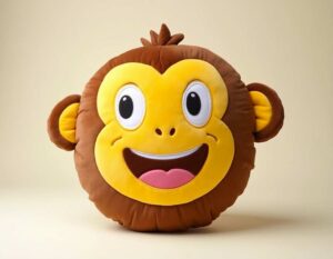 Emoji‑Kissen Affe