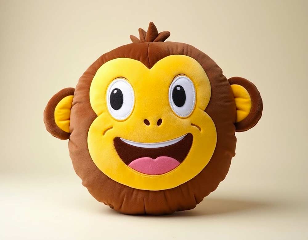 Emoji‑Kissen Affe