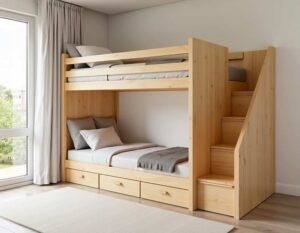 Hochbett mit Treppe