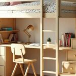 Hochbett mit integriertem Schreibtisch (NF)