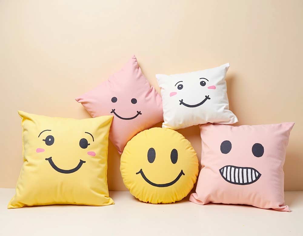 Smiley Deko-Kissen