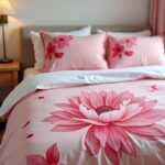 Bettwäsche mit großem Blumenmotiv (NF)