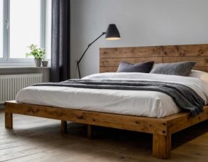 Bett aus Nussbaum