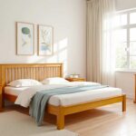 Bett mit hohem Kopfteil